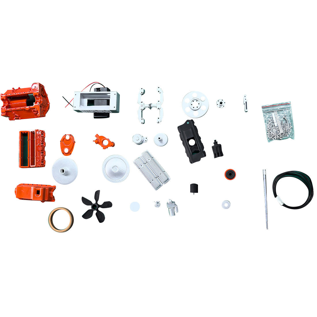 ENJOMOR 1/6 Scale Big Block V8 Engine Model Kit - 3D Printed DIY Electric Assembly Gift