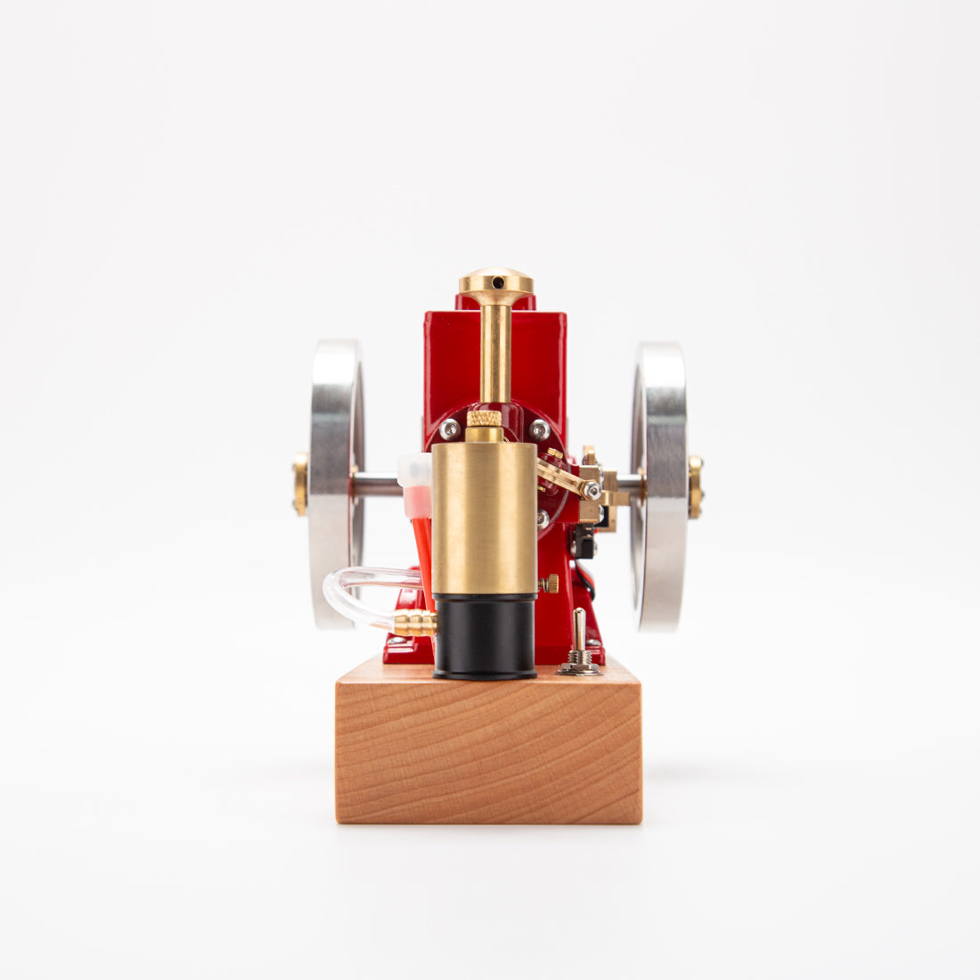 ENJOMOR 6cc Antique Red Hit and Miss Gas Engine Model Working 4 Stroke Mechanical Gift