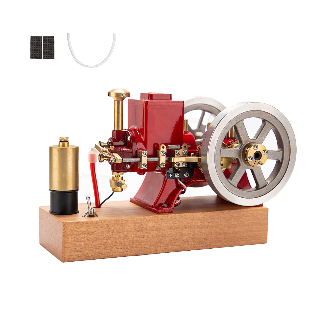 ENJOMOR 6cc Vintage Hit and Miss Gas Engine Model | Water-Cooled 4-Stroke Stationary Engine STEM Gift