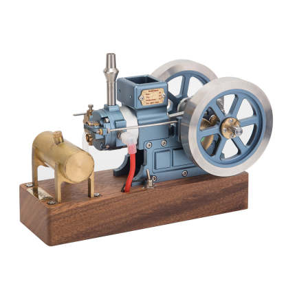 ENJOMOR 6CC Blue Hit and Miss Gas Engine Model 4 Stroke Working Internal Combustion Engine RTR