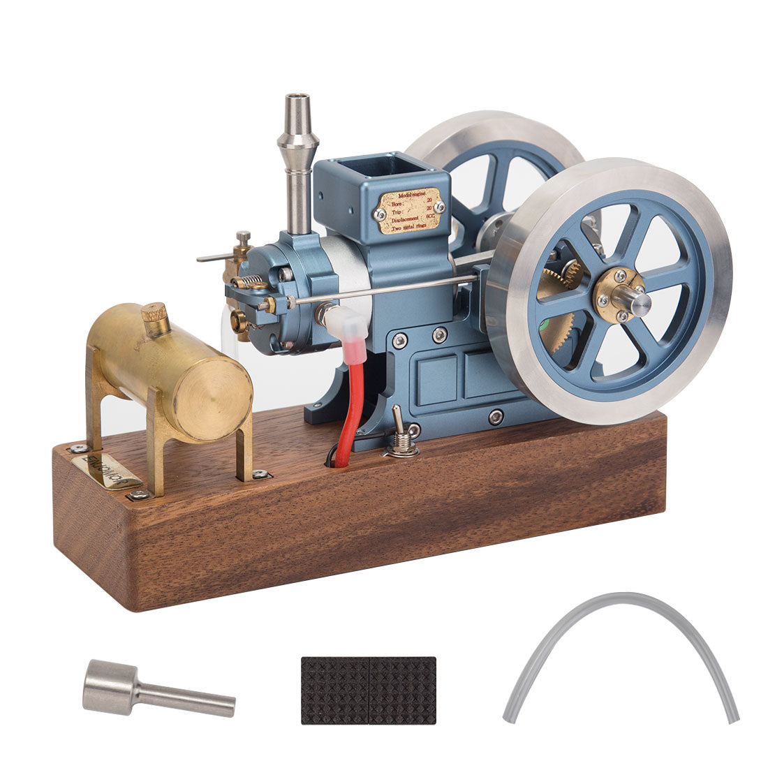 ENJOMOR 6CC Blue Hit and Miss Gas Engine Model 4 Stroke Working Internal Combustion Engine RTR