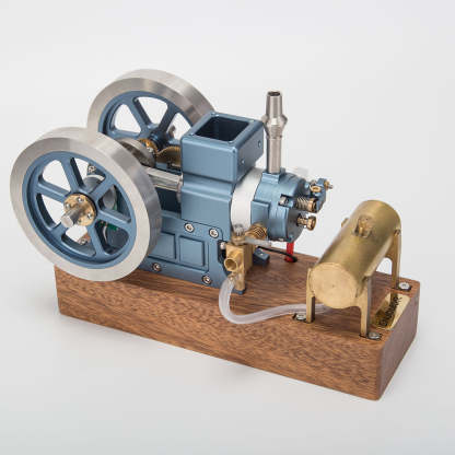 ENJOMOR 6CC Blue Hit and Miss Gas Engine Model 4 Stroke Working Internal Combustion Engine RTR