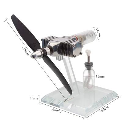 ENJOMOR Aircraft Nose Stirling Engine Model Free Piston Propeller Kinetic Art Desk Toy