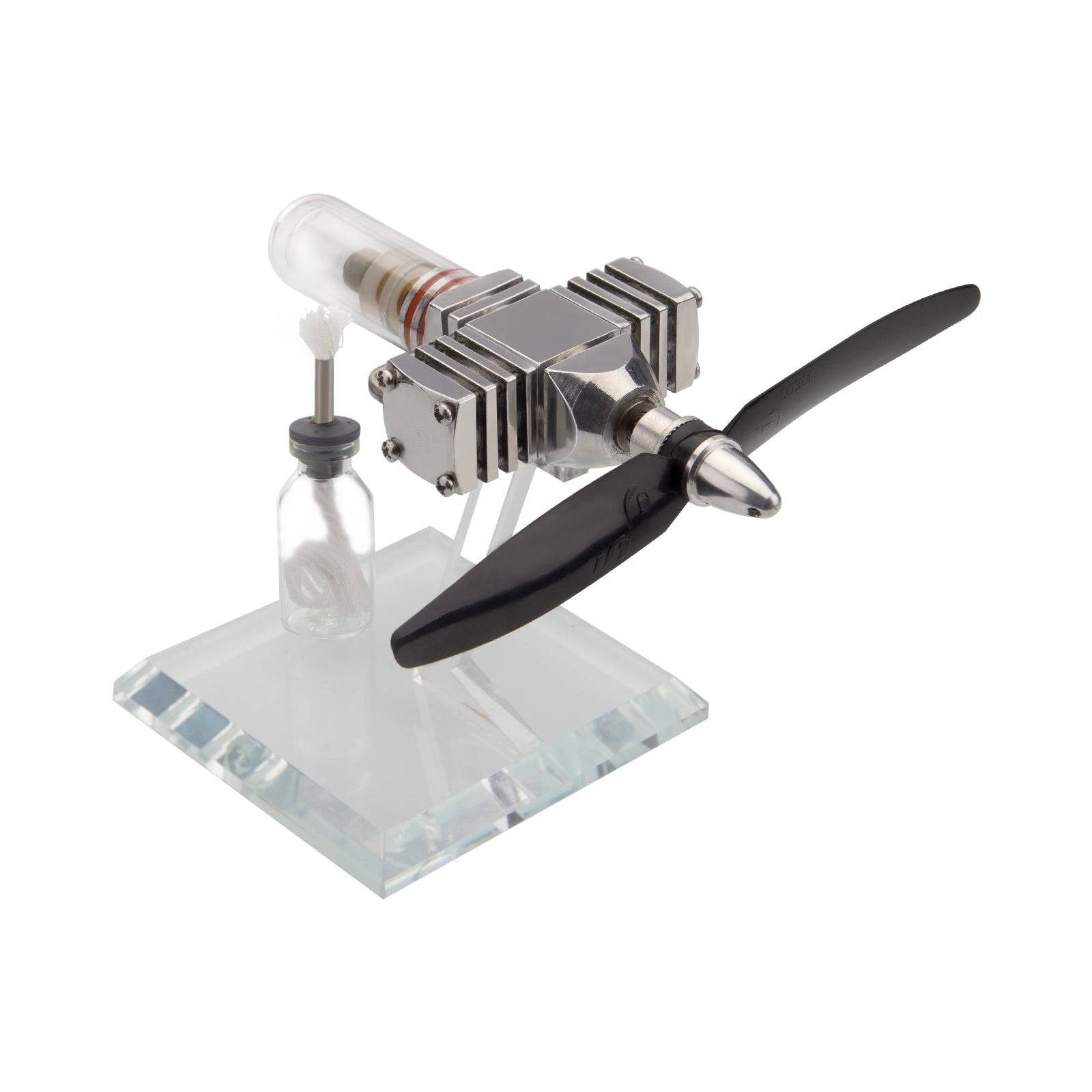ENJOMOR Aircraft Nose Stirling Engine Model Free Piston Propeller Kinetic Art Desk Toy