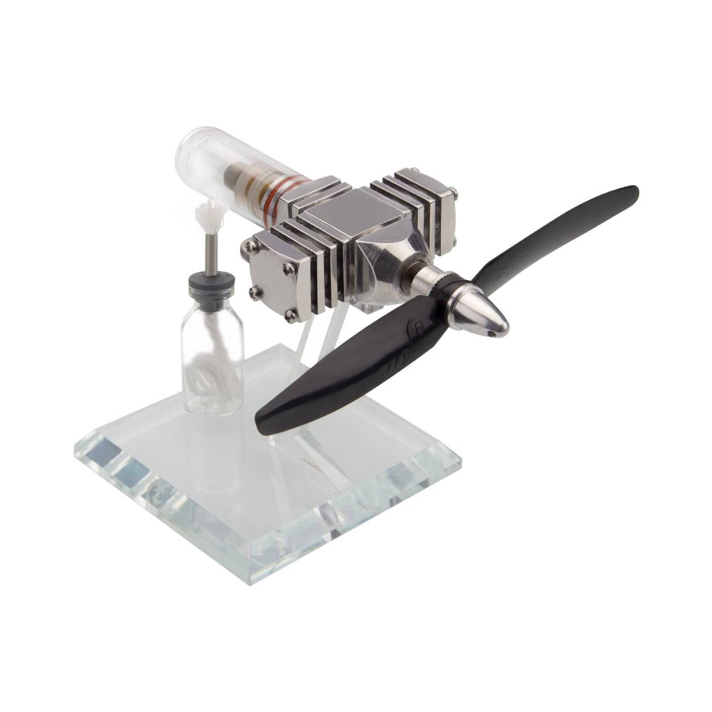 ENJOMOR Aircraft Nose Stirling Engine Model Free Piston Propeller Kinetic Art Desk Toy