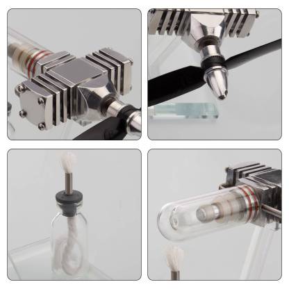 ENJOMOR Aircraft Nose Stirling Engine Model Free Piston Propeller Kinetic Art Desk Toy