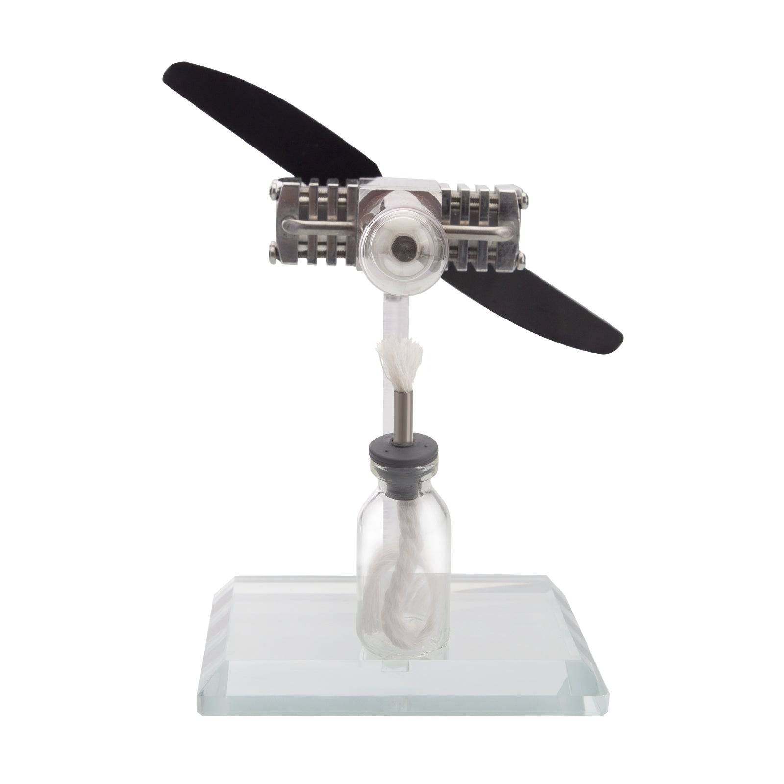 ENJOMOR Aircraft Nose Stirling Engine Model Free Piston Propeller Kinetic Art Desk Toy