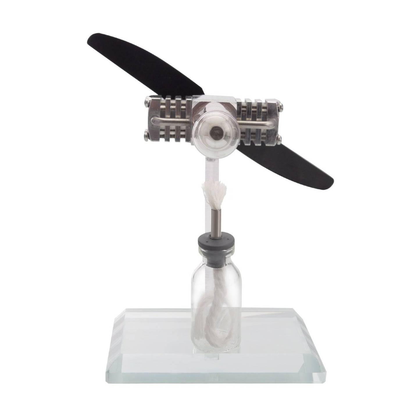 ENJOMOR Aircraft Nose Stirling Engine Model Free Piston Propeller Kinetic Art Desk Toy