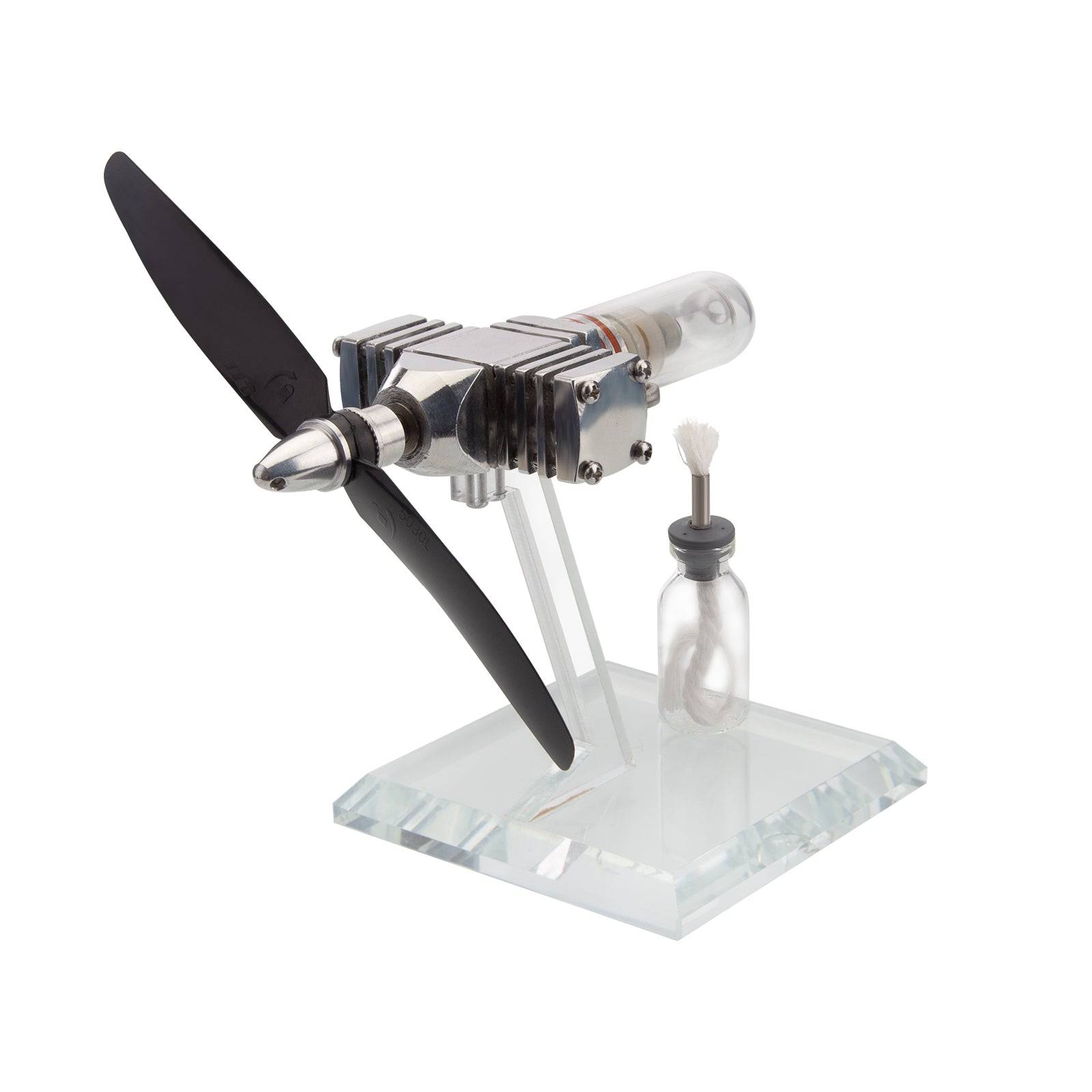 ENJOMOR Aircraft Nose Stirling Engine Model Free Piston Propeller Kinetic Art Desk Toy
