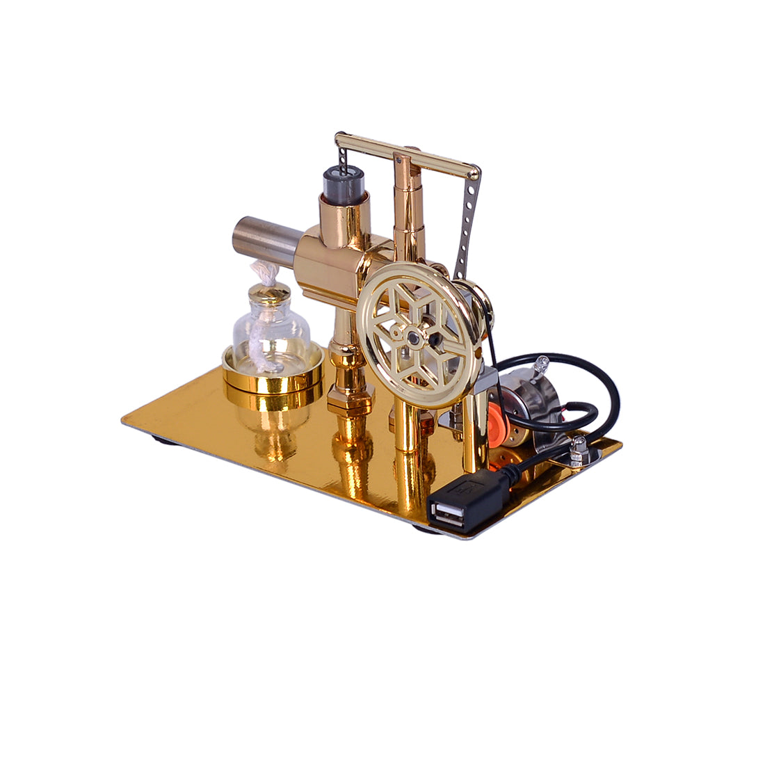 ENJOMOR Hot Air Balance Single Cylinder Stirling Engine Generator Model Science Gift
