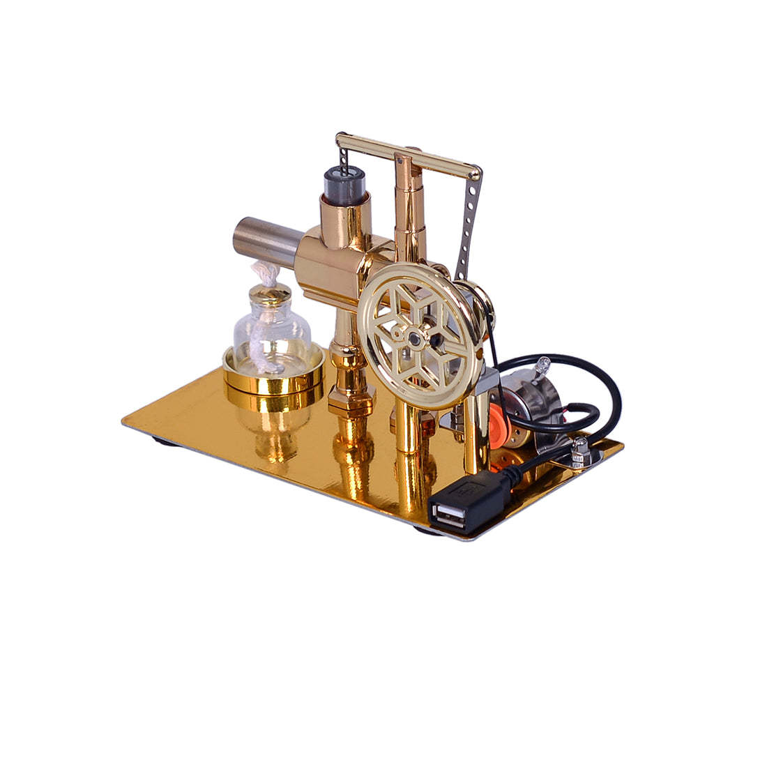 ENJOMOR Hot Air Balance Single Cylinder Stirling Engine Generator Model Science Gift