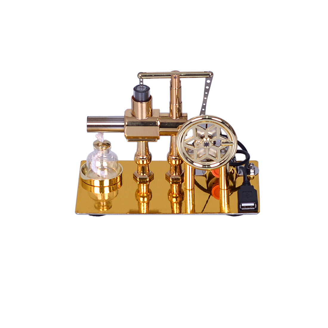 ENJOMOR Hot Air Balance Single Cylinder Stirling Engine Generator Model Science Gift