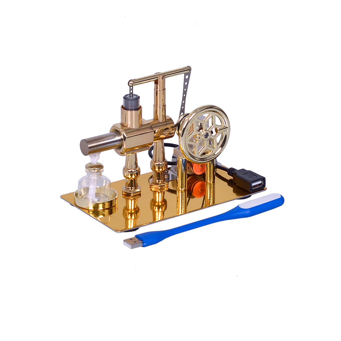 ENJOMOR Hot Air Balance Single Cylinder Stirling Engine Generator Model Science Gift