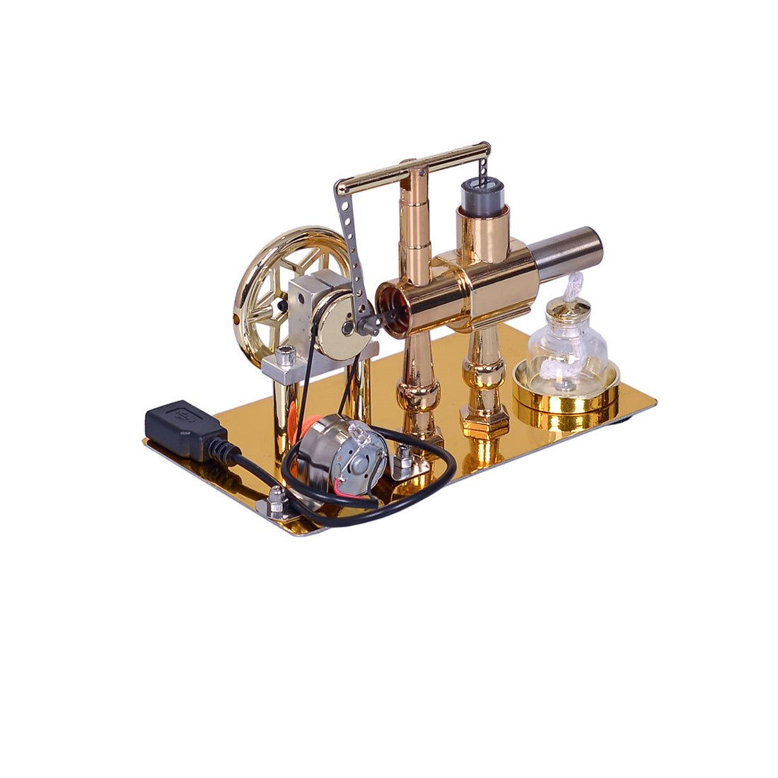 ENJOMOR Hot Air Balance Single Cylinder Stirling Engine Generator Model Science Gift