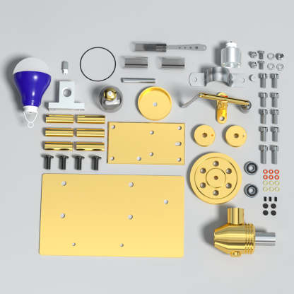 ENJOMOR DIY Golden Balance Stirling Engine Generator Assembly Kit Science Education Model
