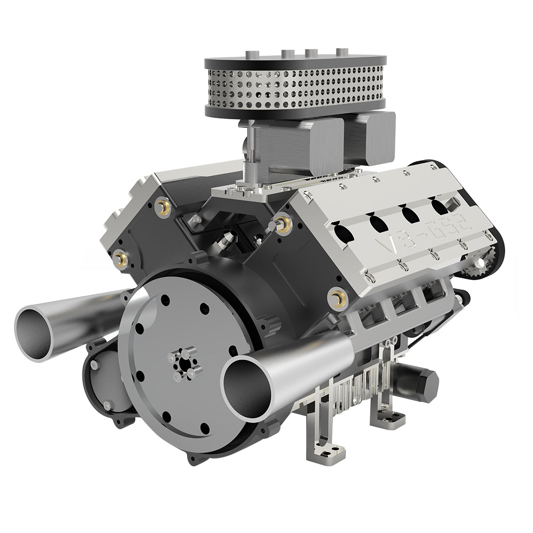ENJOMOR GS-V8 78cc DOHC 4-Stroke Water-Cooled Gasoline Engine Model with Starter Kit-helloworld7
