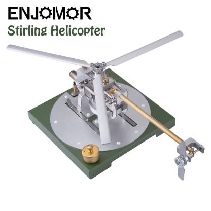 ENJOMOR Gamma Stirling Engine Helicopter DIY Model Kit Metal Physics STEM Toy