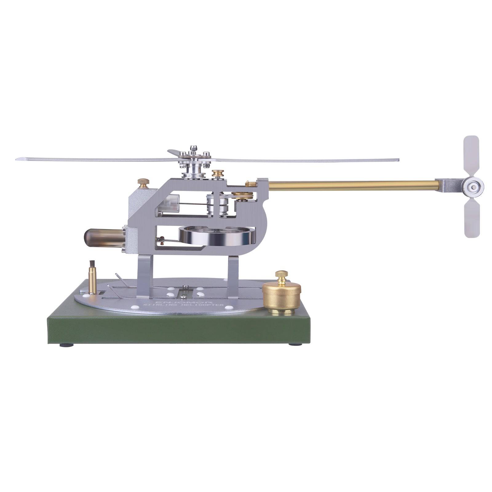 ENJOMOR Gamma Stirling Engine Helicopter DIY Model Kit Metal Physics STEM Toy