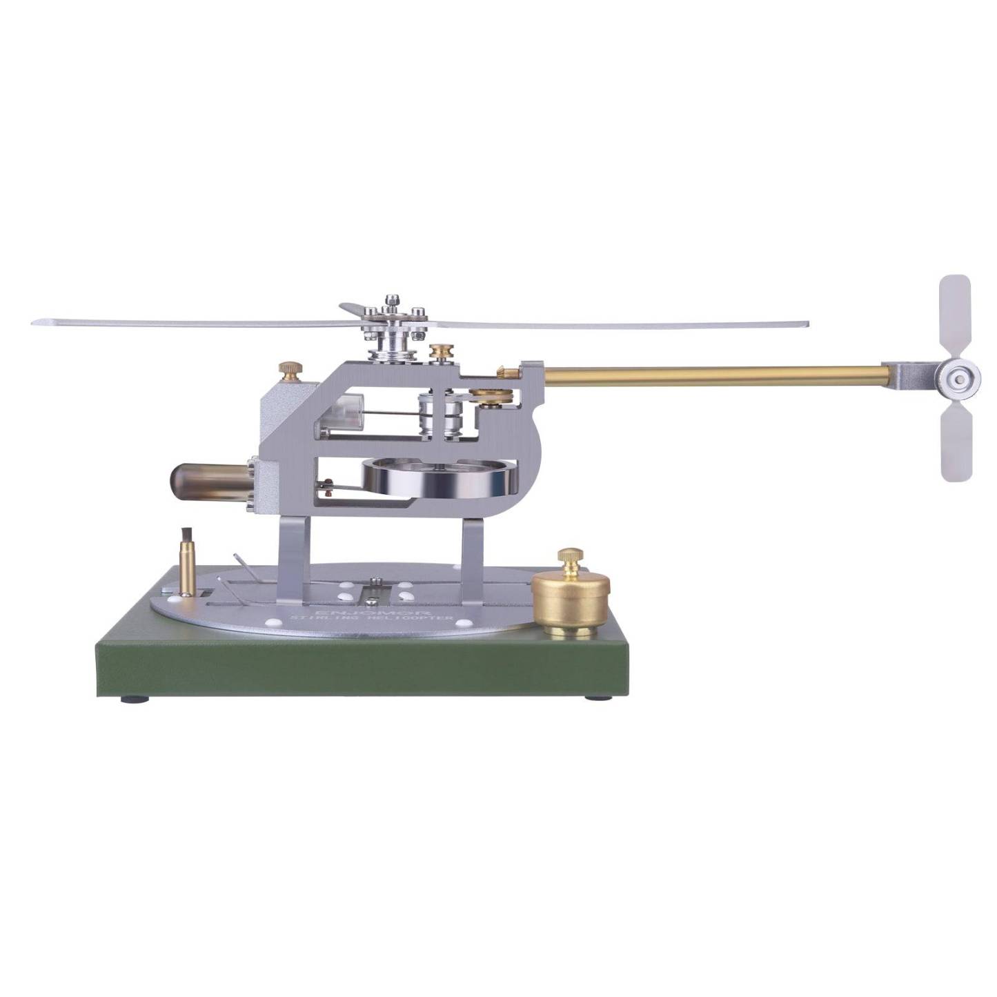 ENJOMOR Gamma Stirling Engine Helicopter DIY Model Kit Metal Physics STEM Toy