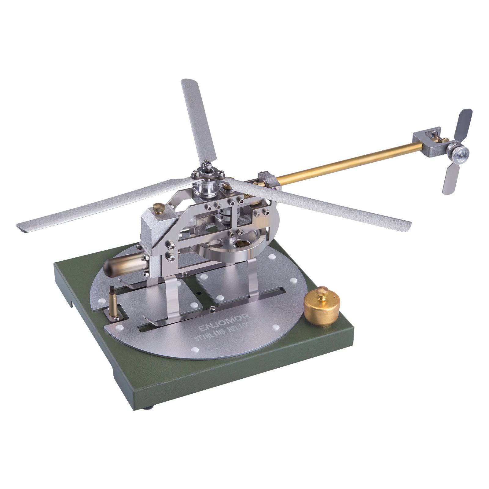 ENJOMOR Gamma Stirling Engine Helicopter DIY Model Kit Metal Physics STEM Toy