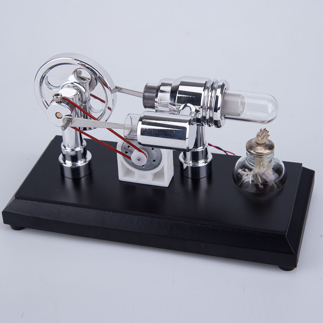 ENJOMOR Gamma Type Stirling Engine Generator Model with LED Light Physics Gift