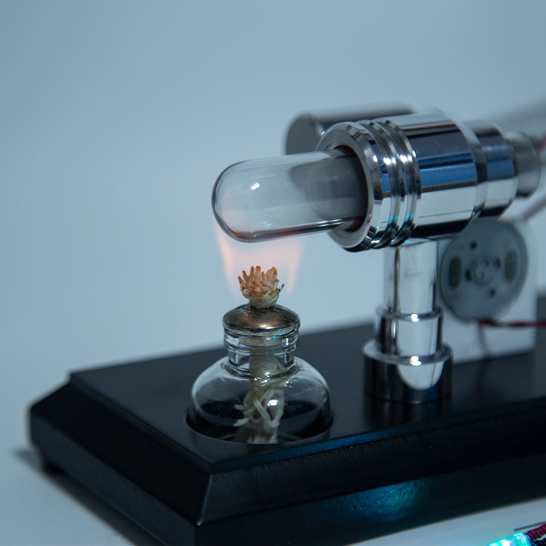 ENJOMOR Gamma Type Stirling Engine Generator Model with LED Light Physics Gift