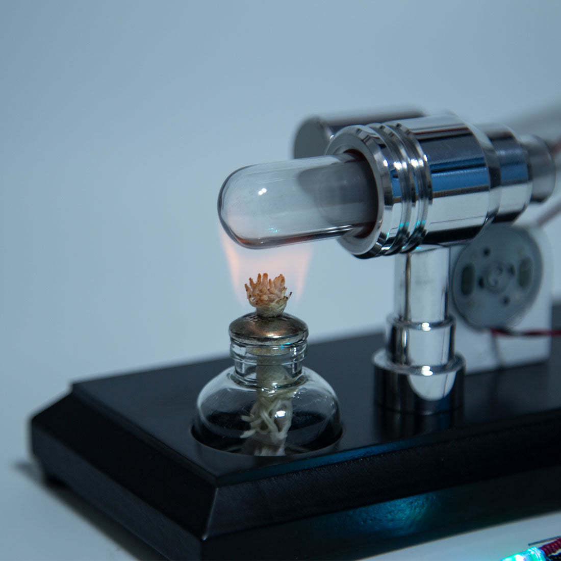 ENJOMOR Gamma Type Stirling Engine Generator Model with LED Light Physics Gift