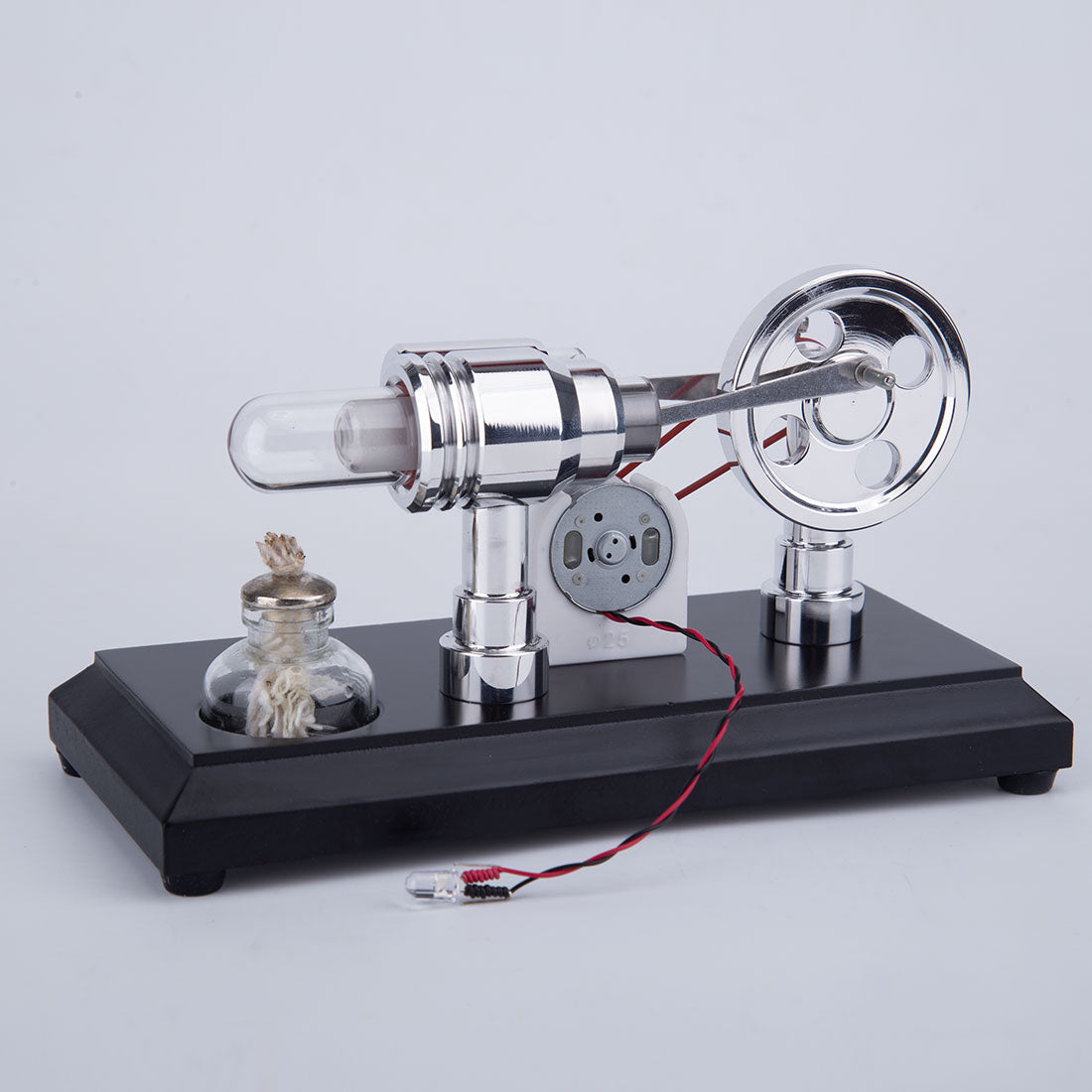 ENJOMOR Gamma Type Stirling Engine Generator Model with LED Light Physics Gift