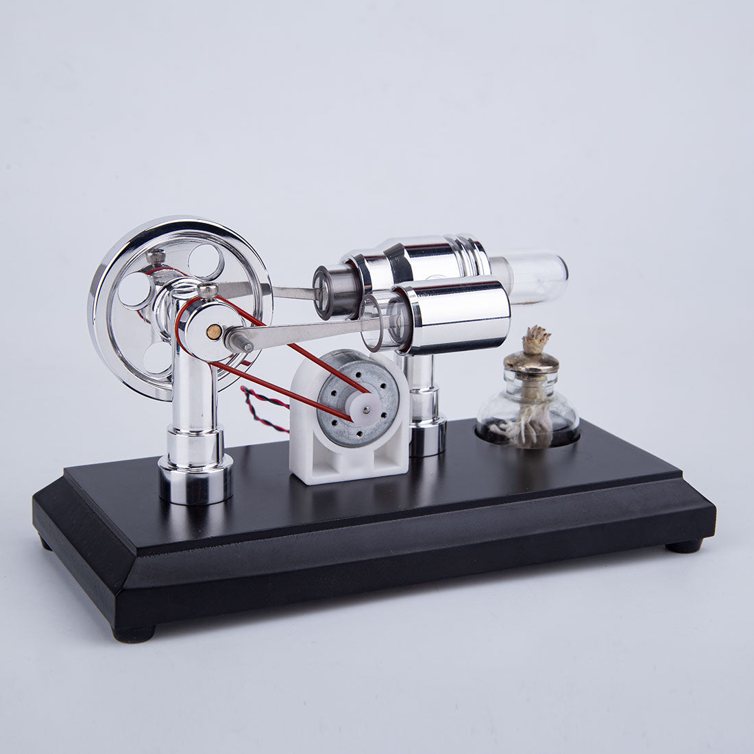 ENJOMOR Gamma Type Stirling Engine Generator Model with LED Light Physics Gift