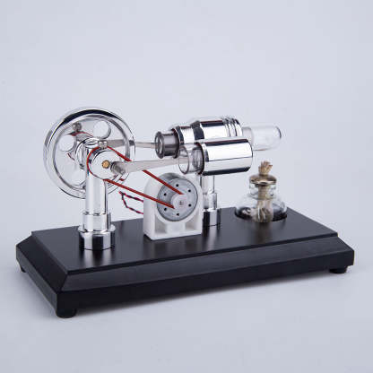 ENJOMOR Gamma Type Stirling Engine Generator Model with LED Light Physics Gift