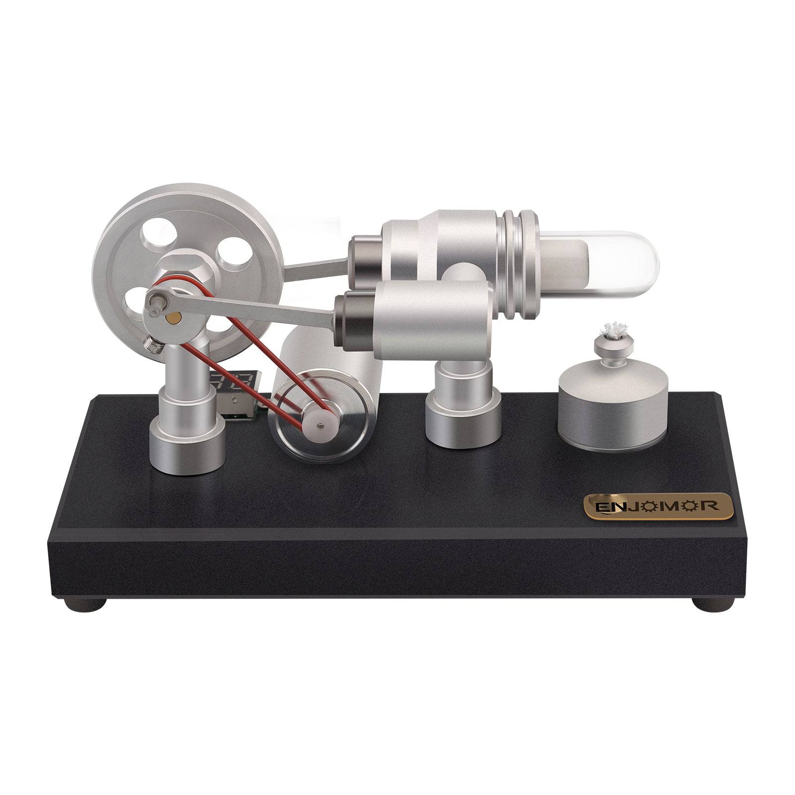ENJOMOR Gamma Type Stirling Engine Generator Model with LED Light Science Gift