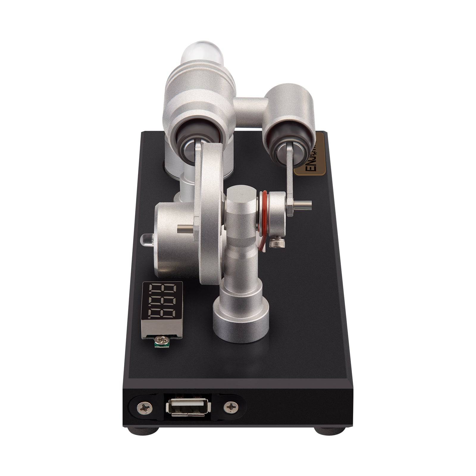 ENJOMOR Gamma Type Stirling Engine Generator Model with LED Light Science Gift