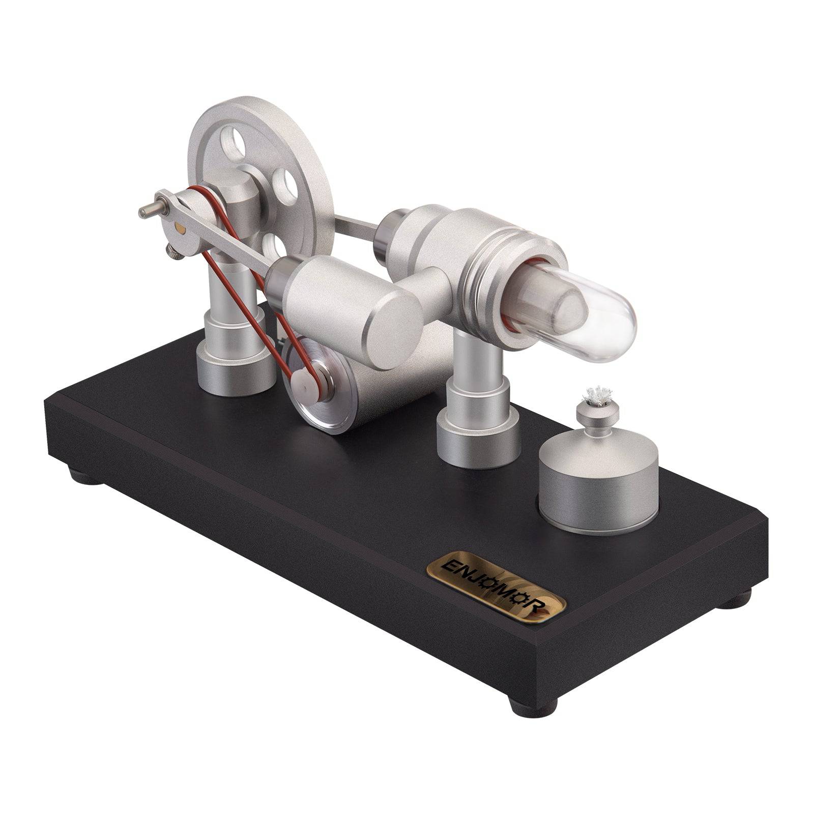 ENJOMOR Gamma Type Stirling Engine Generator Model with LED Light Science Gift