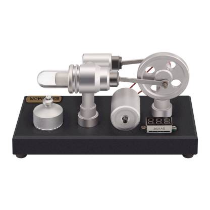 ENJOMOR Gamma Type Stirling Engine Generator Model with LED Light Science Gift