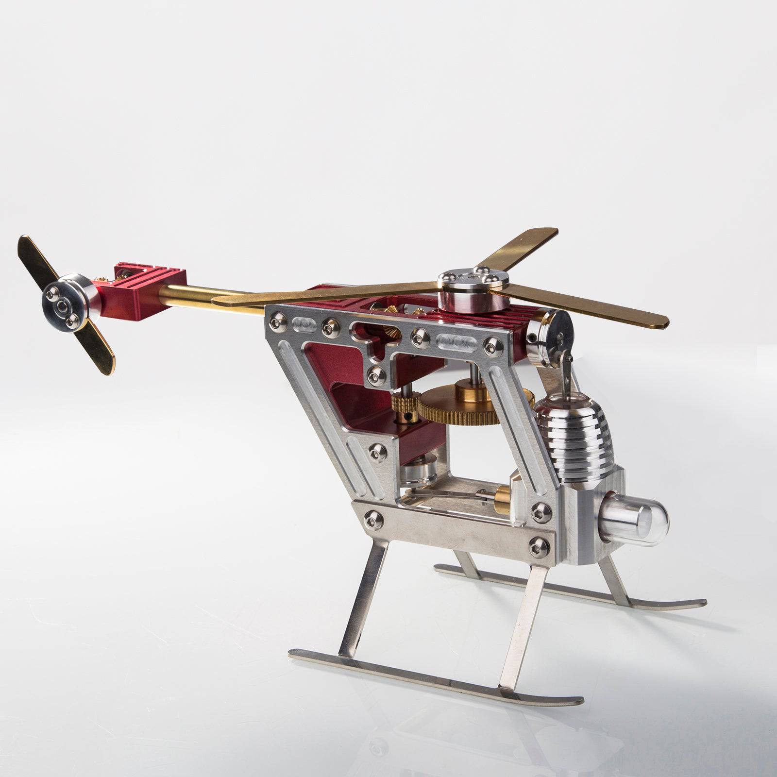 ENJOMOR Gamma Type Stirling Engine Helicopter Model Kit Metal Assembly Science Gift