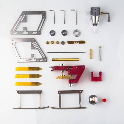 ENJOMOR Gamma Type Stirling Engine Helicopter Model Kit Metal Assembly Science Gift