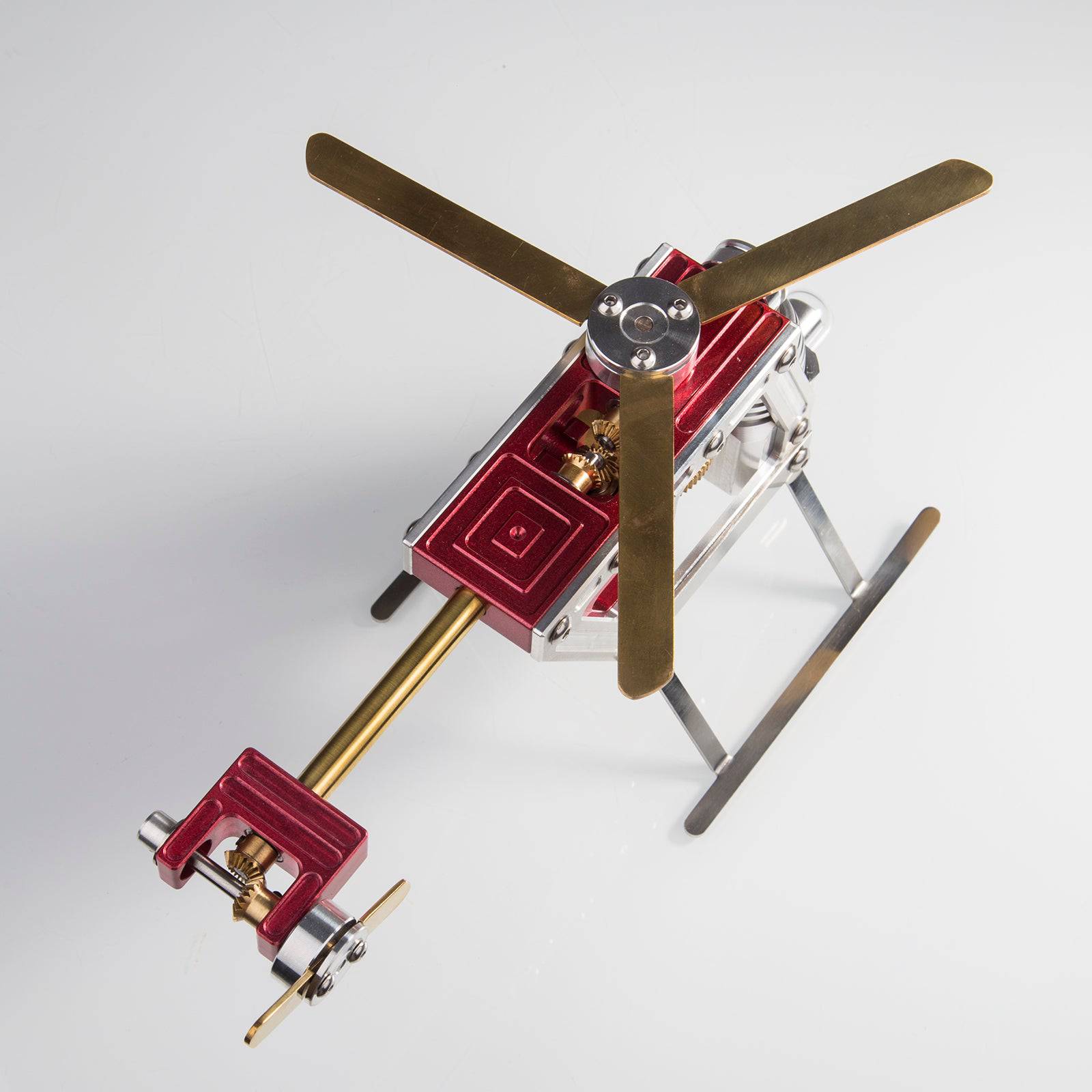 ENJOMOR Gamma Type Stirling Engine Helicopter Model Kit Metal Assembly Science Gift