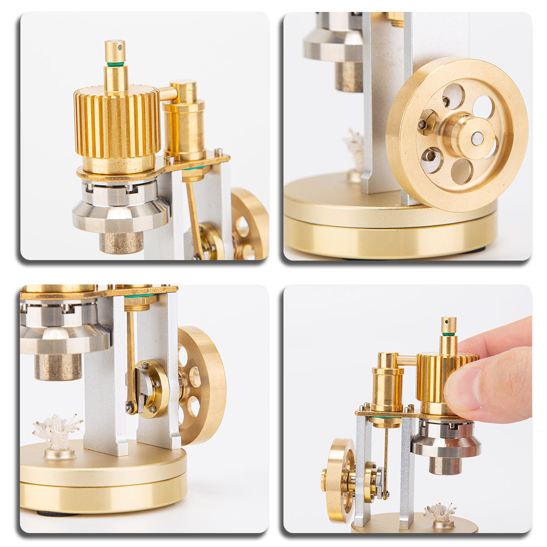 ENJOMOR J01 Pocket Size Ringbom Stirling Engine Model Kit Science Gift