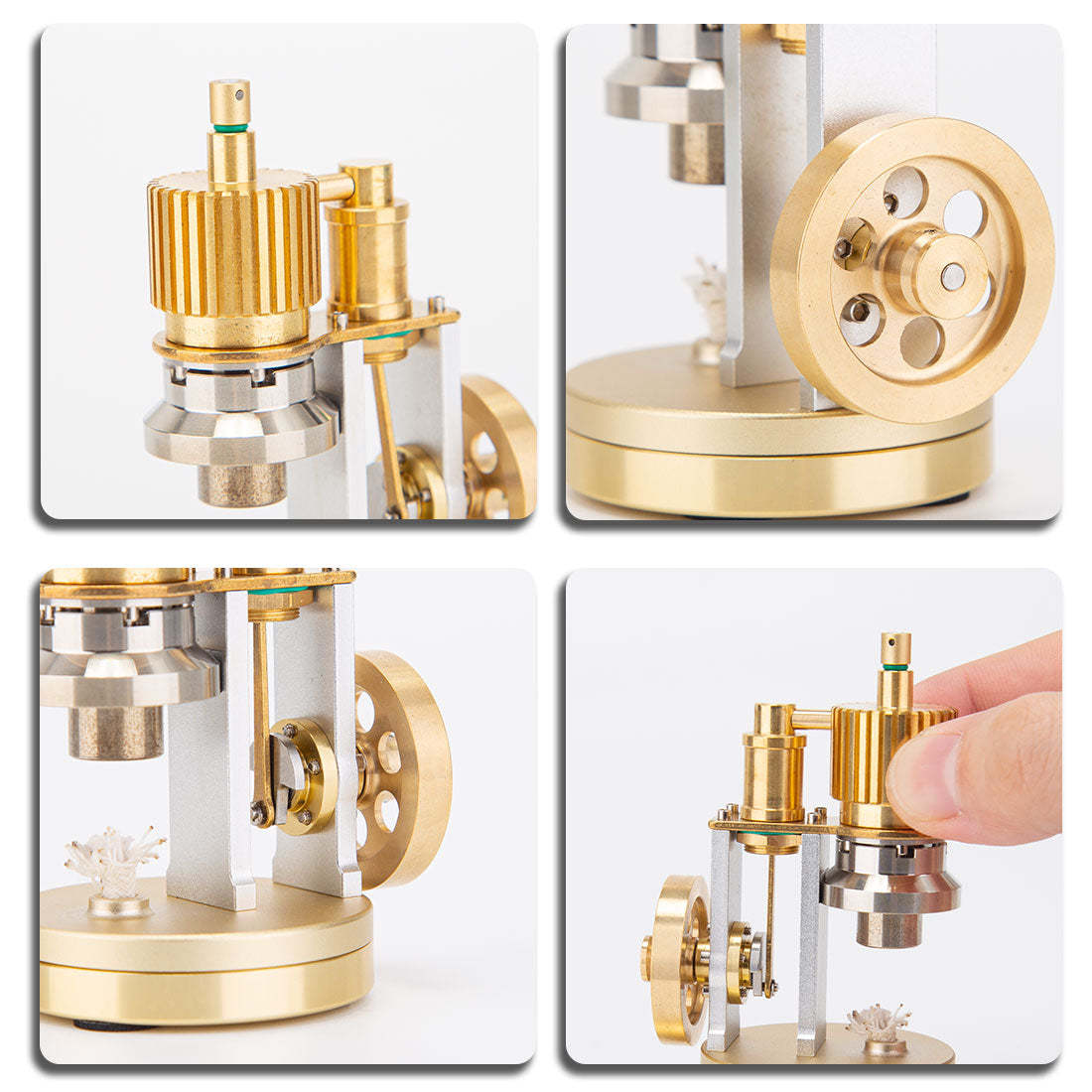 ENJOMOR J01 Pocket Size Ringbom Stirling Engine Model Kit Science Gift