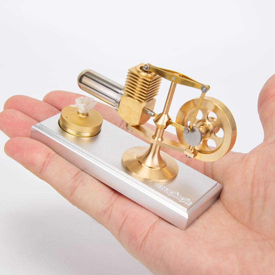 ENJOMOR J02 World's Smallest Mini Stirling Engine Model Ready-to-Run Science Gift-helloworld7