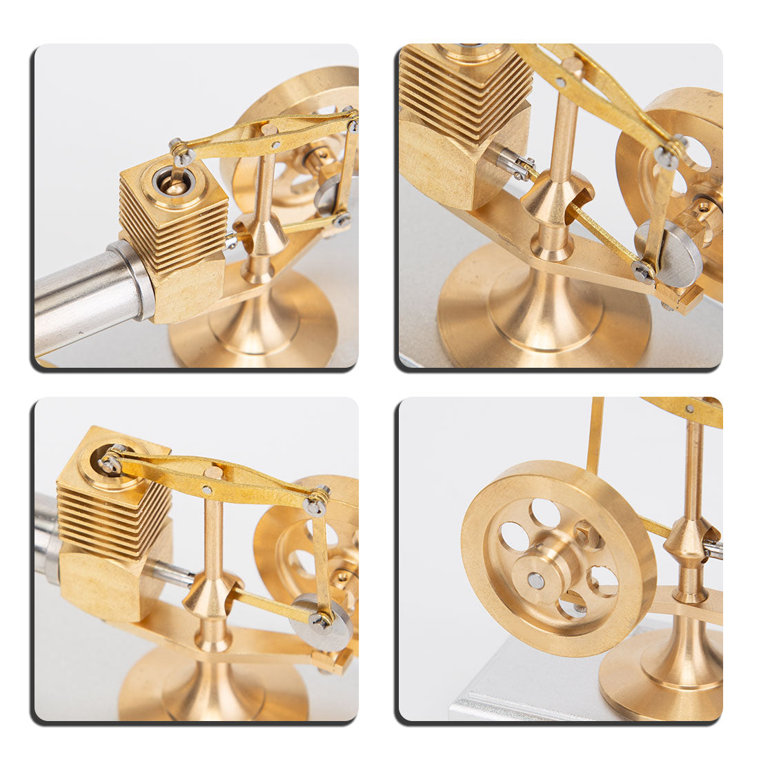 ENJOMOR J02 World's Smallest Mini Stirling Engine Model Ready-to-Run Science Gift-helloworld7