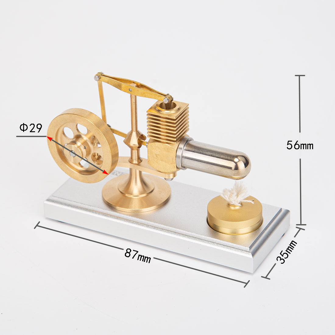 ENJOMOR J02 World's Smallest Mini Stirling Engine Model Ready-to-Run Science Gift-helloworld7