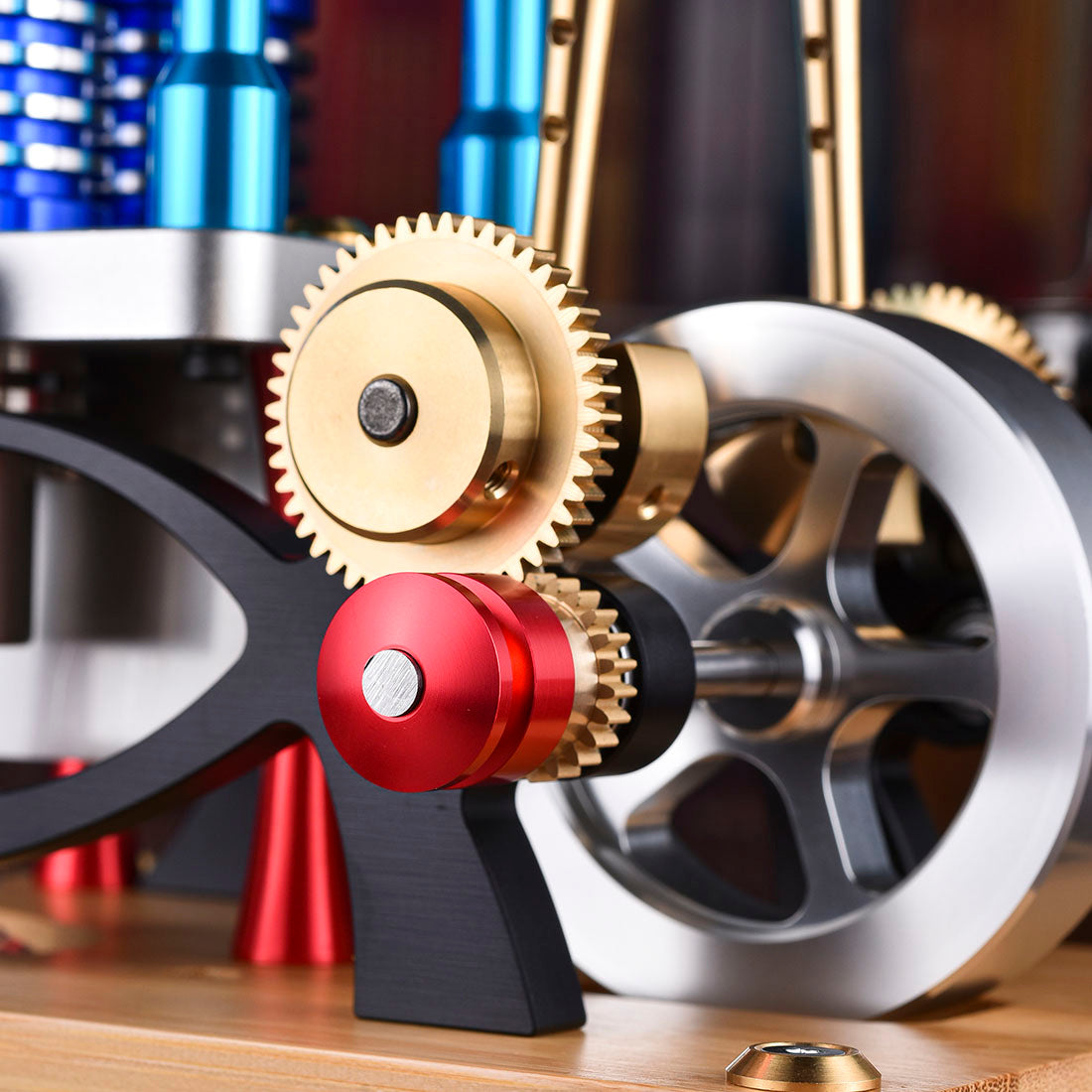 ENJOMOR M20-T Alpha-Type Dual Cylinder Walking Beam Stirling Engine Model Gift