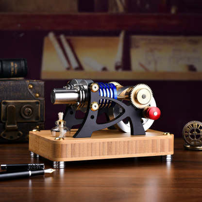 ENJOMOR M20-W-01 Alpha-Type Twin Cylinder Stirling Engine Model Science Gift