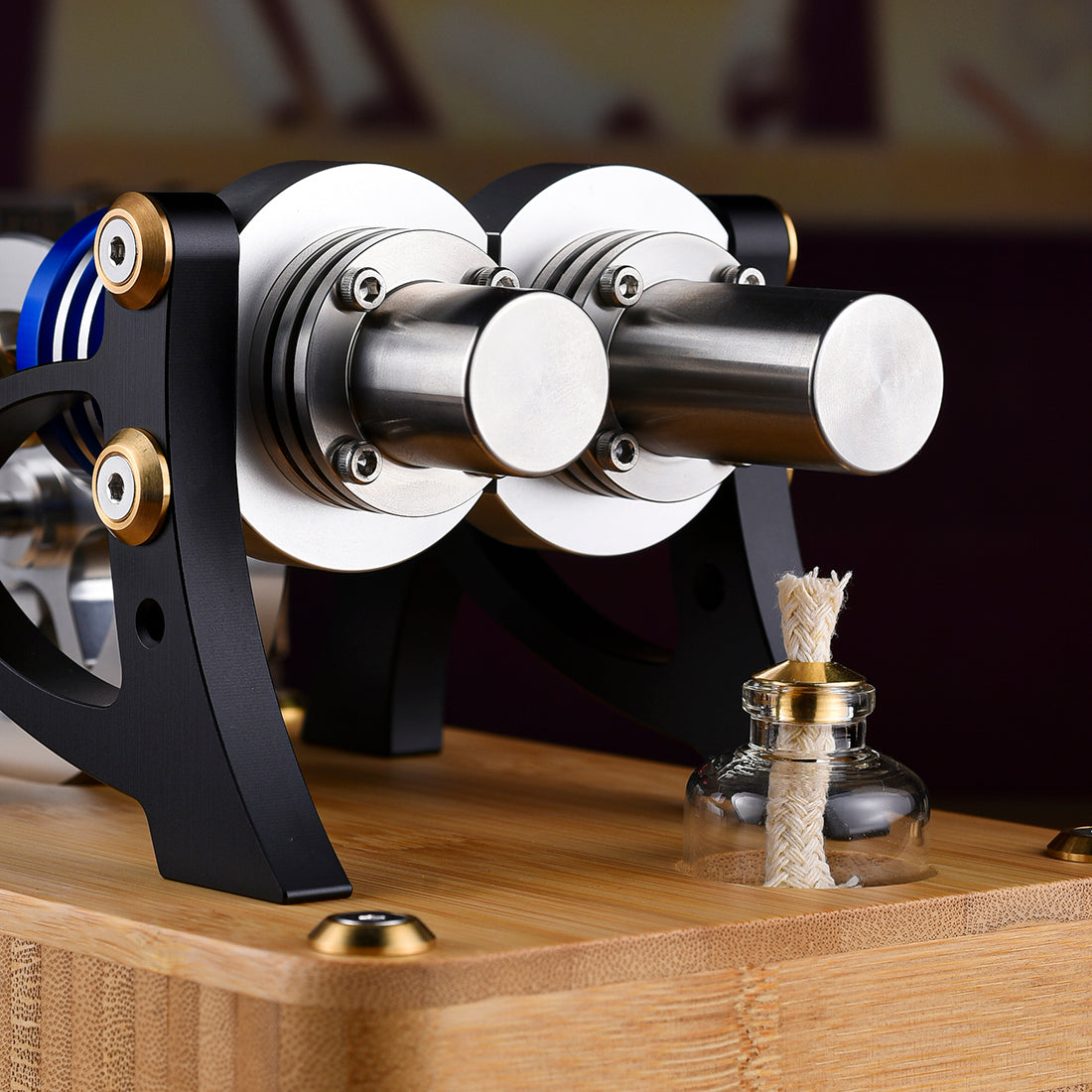 ENJOMOR M20-W-01 Alpha-Type Twin Cylinder Stirling Engine Model Science Gift