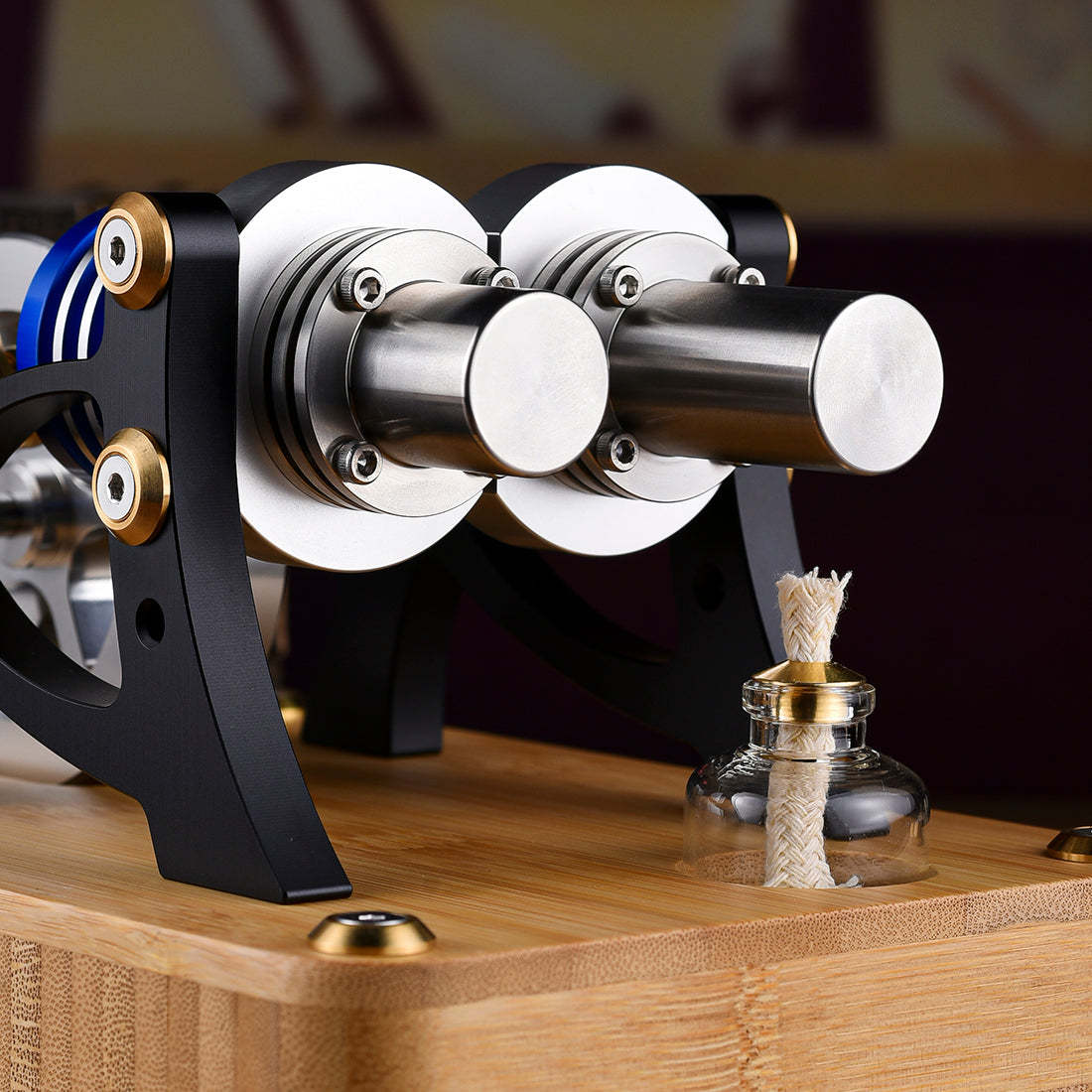 ENJOMOR M20-W-01 Alpha-Type Twin Cylinder Stirling Engine Model Science Gift