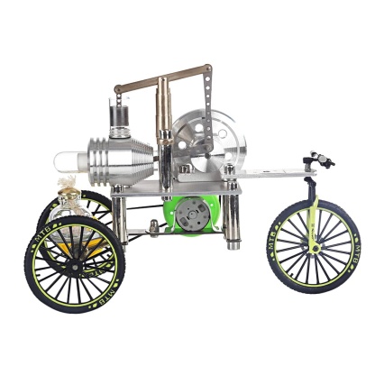 ENJOMOR Stirling Engine Tricycle Model Metal Heat Powered Trike Physics Experiment Toy
