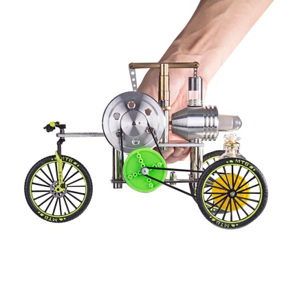 ENJOMOR Stirling Engine Tricycle Model Metal Heat Powered Trike Physics Experiment Toy