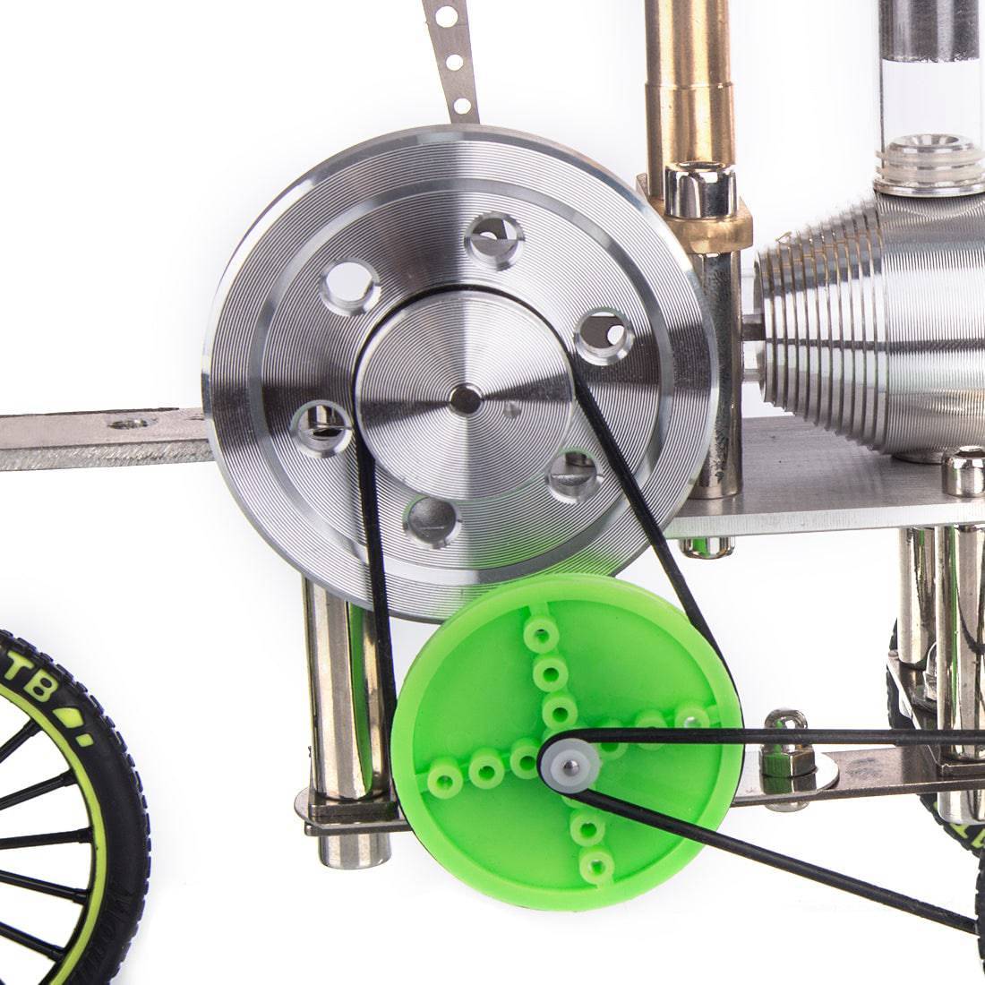 ENJOMOR Stirling Engine Tricycle Model Metal Heat Powered Trike Physics Experiment Toy