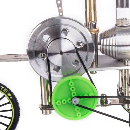 ENJOMOR Stirling Engine Tricycle Model Metal Heat Powered Trike Physics Experiment Toy